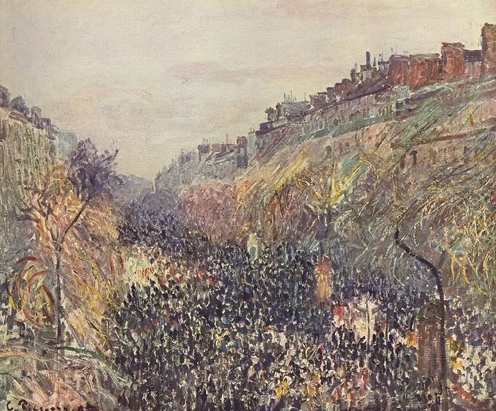Camille Pissarro Faschingsdienstag auf dem Boulevard Montmartre bei Sonnenuntergang Germany oil painting art